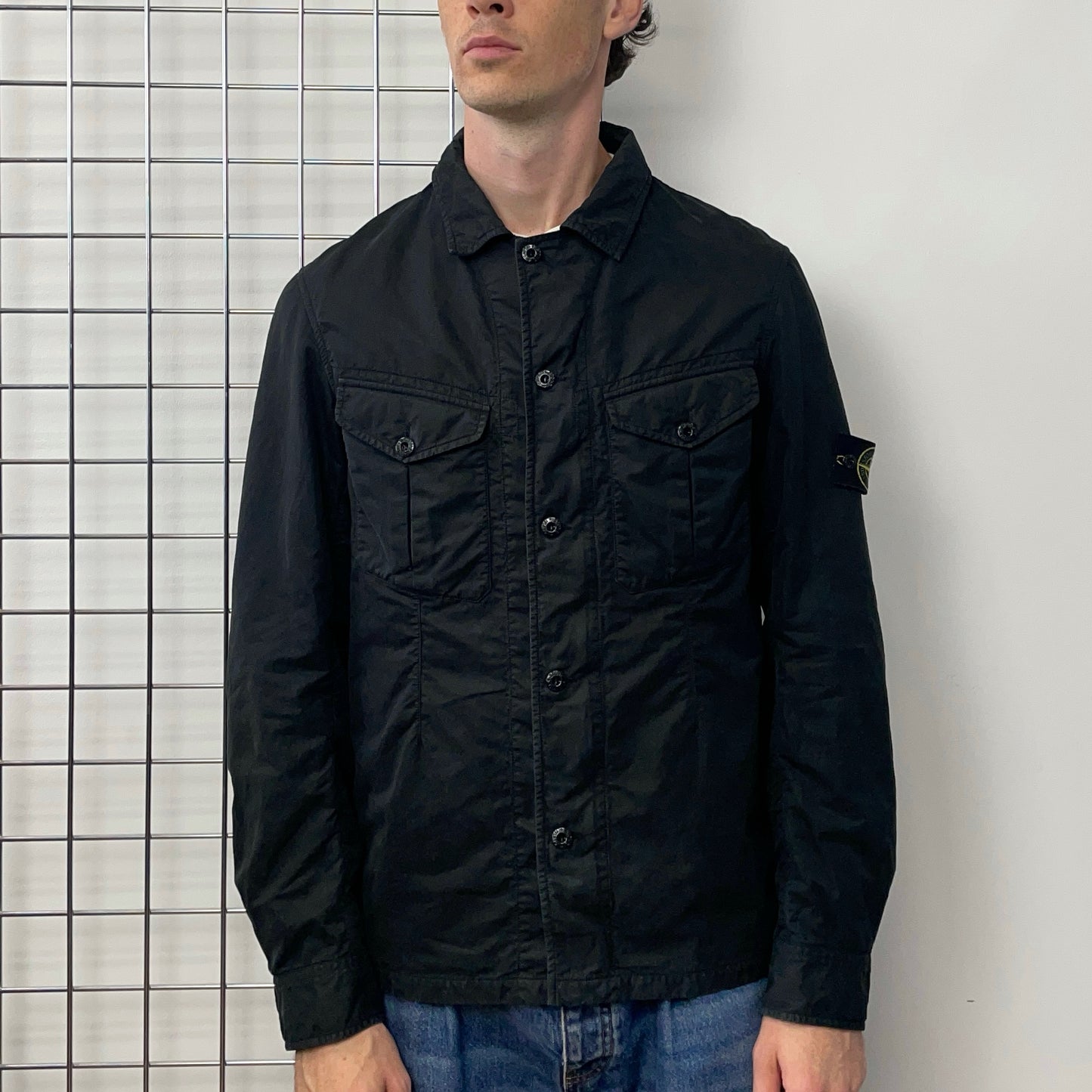 Stone Island Black AW07 Lined Overshirt Jacket