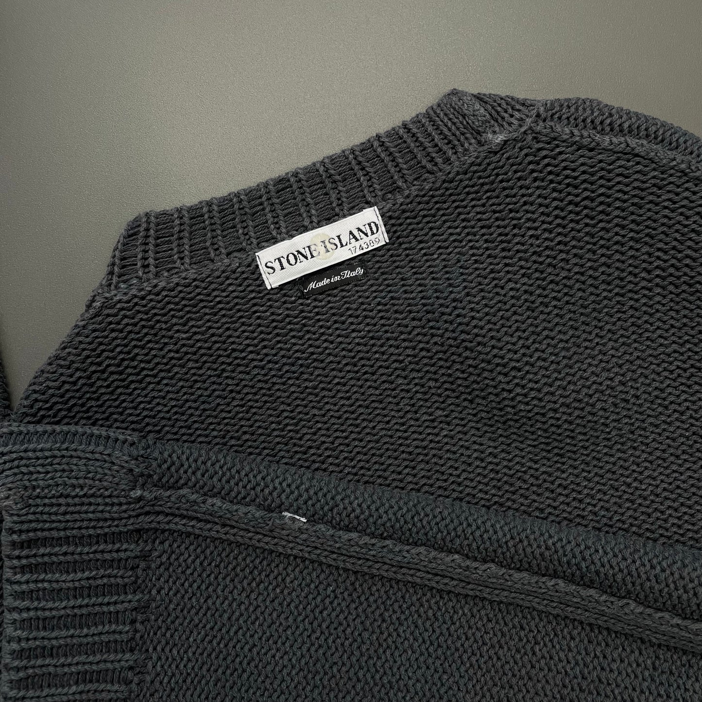 Stone Island Grey SS01 Heavyweight Knit Jumper