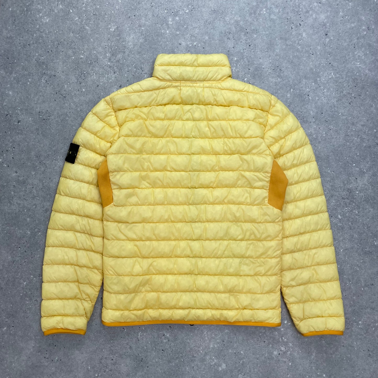 Stone Island Yellow Garment Dyed Micro Yarn Lightweight Down Jacket