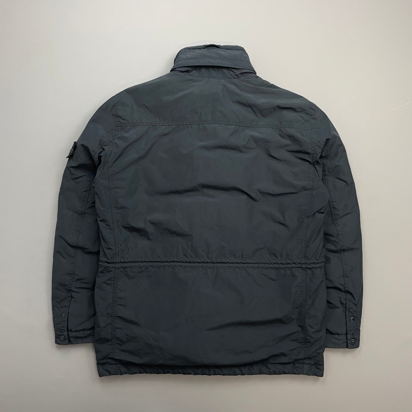 Stone Island Navy AW14 Micro Reps Concealed Hood Lined Down Field Jacket