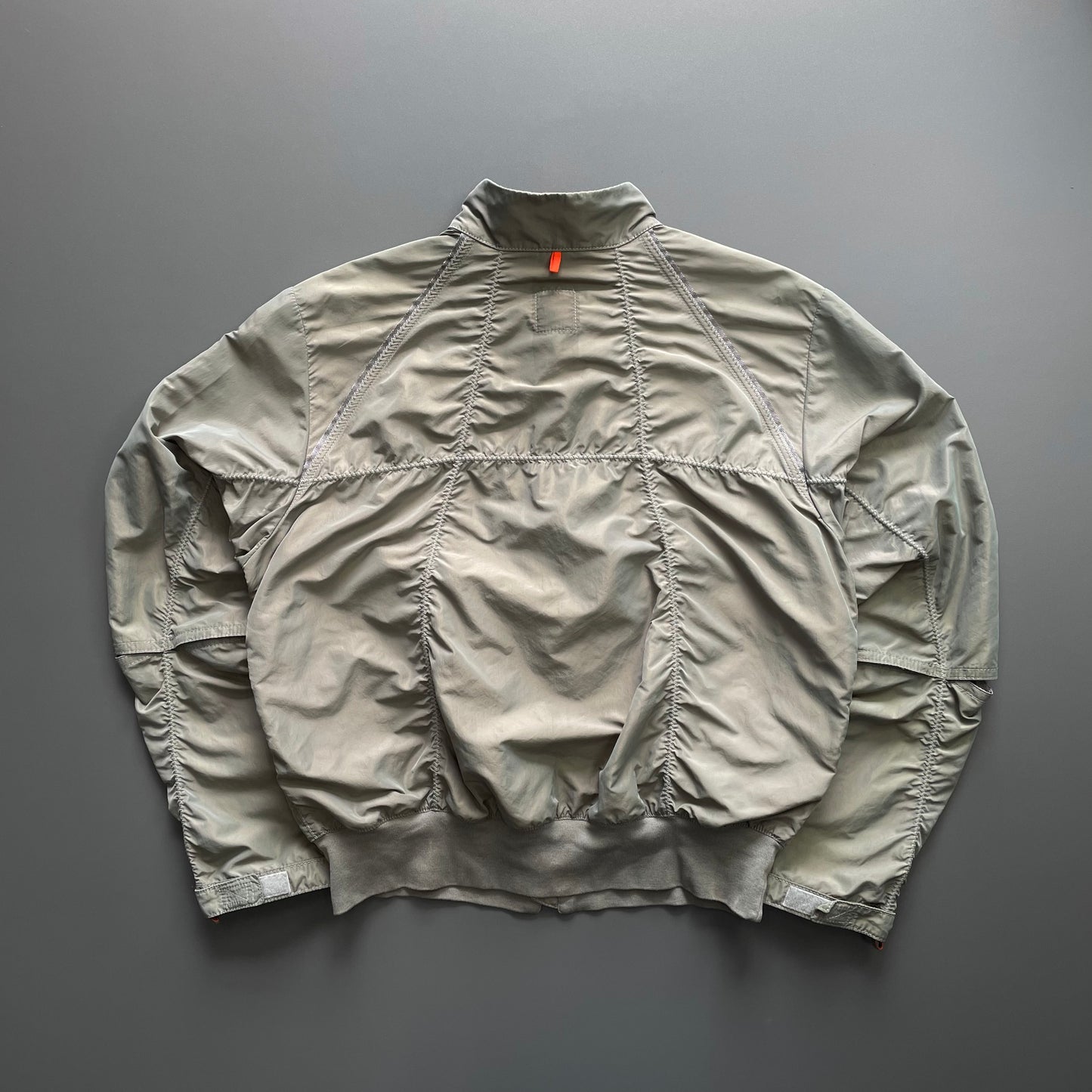 Hugo Boss Orange Grey 00s Nylon Vented Bomber Jacket