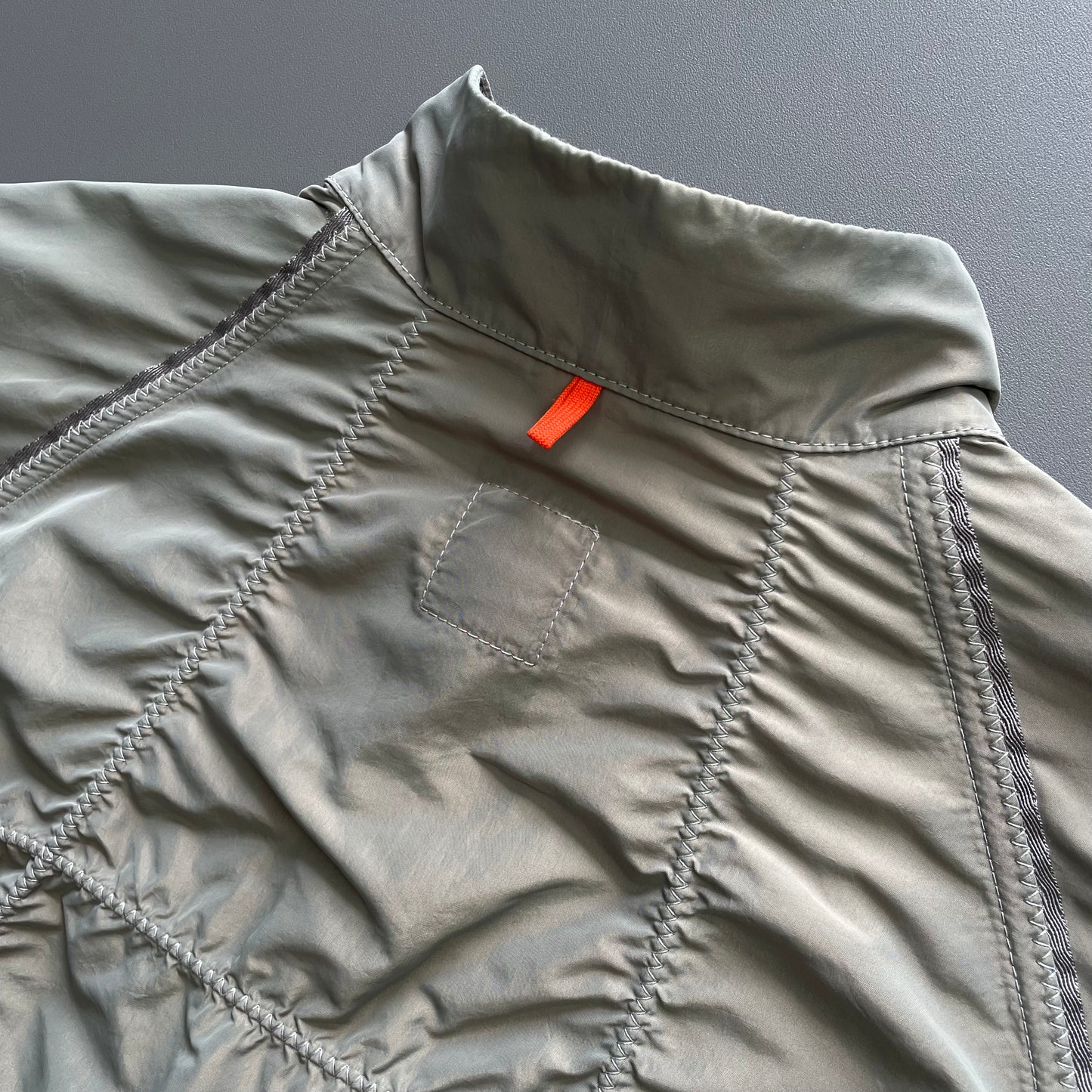 Hugo Boss Orange Grey 00s Nylon Vented Bomber Jacket