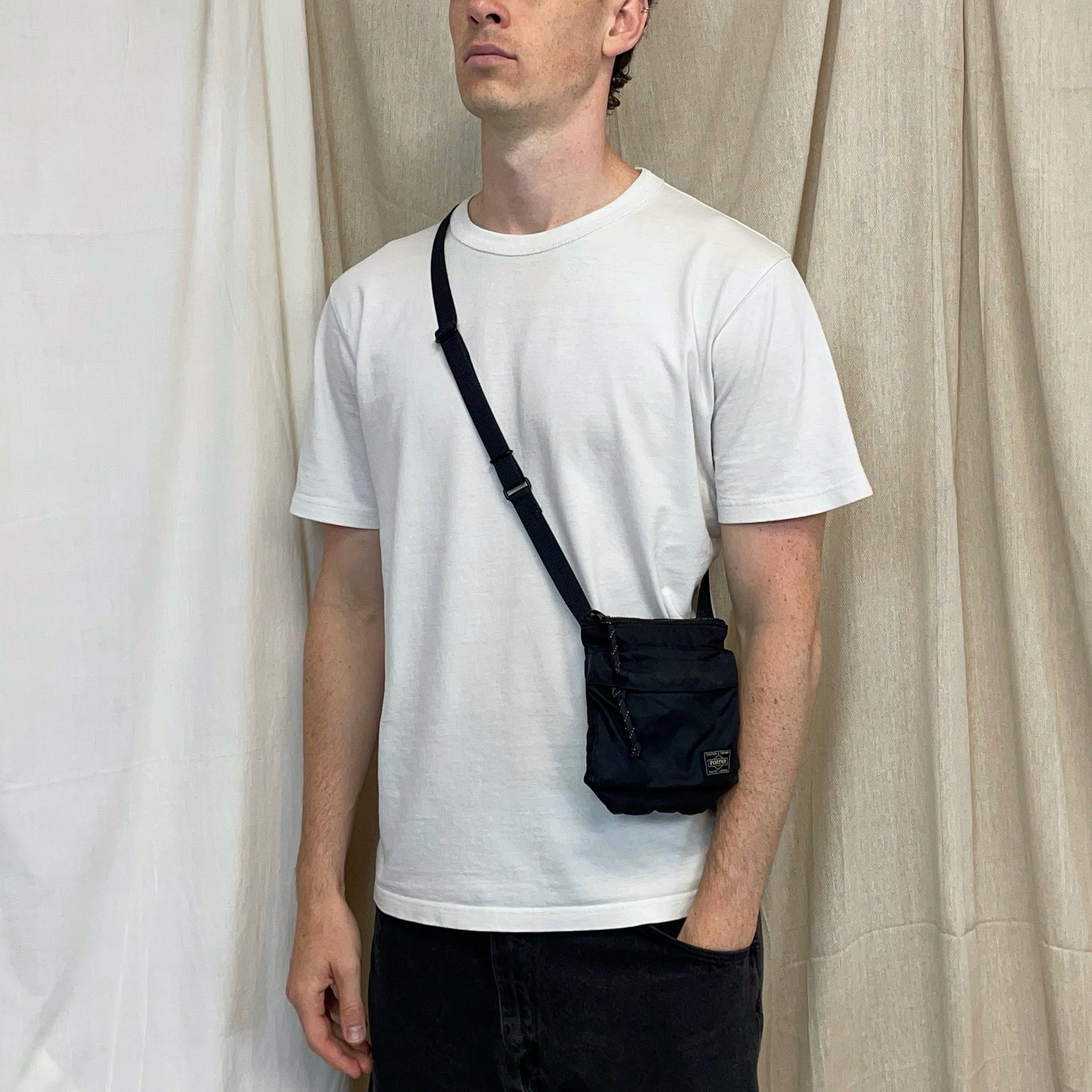Porter Yoshida & Co. Black Nylon Crossbody Sling Bag