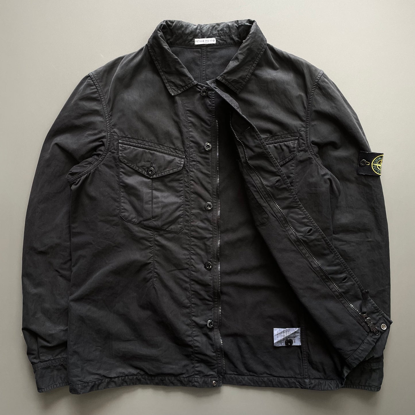 Stone Island Black AW07 Lined Overshirt Jacket
