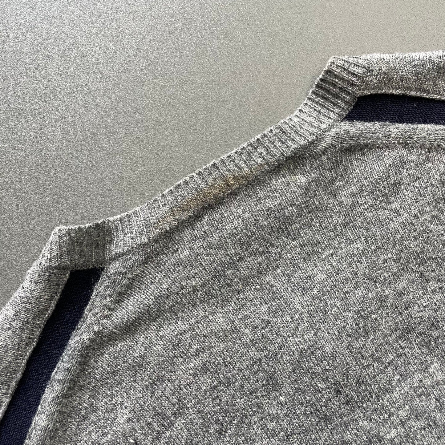 Comme Des Garçons Grey Red & Blue Cardigan