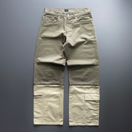 Dolce&Gabbana Khaki & Tan 00s Cargo 3/4 Zip Trousers