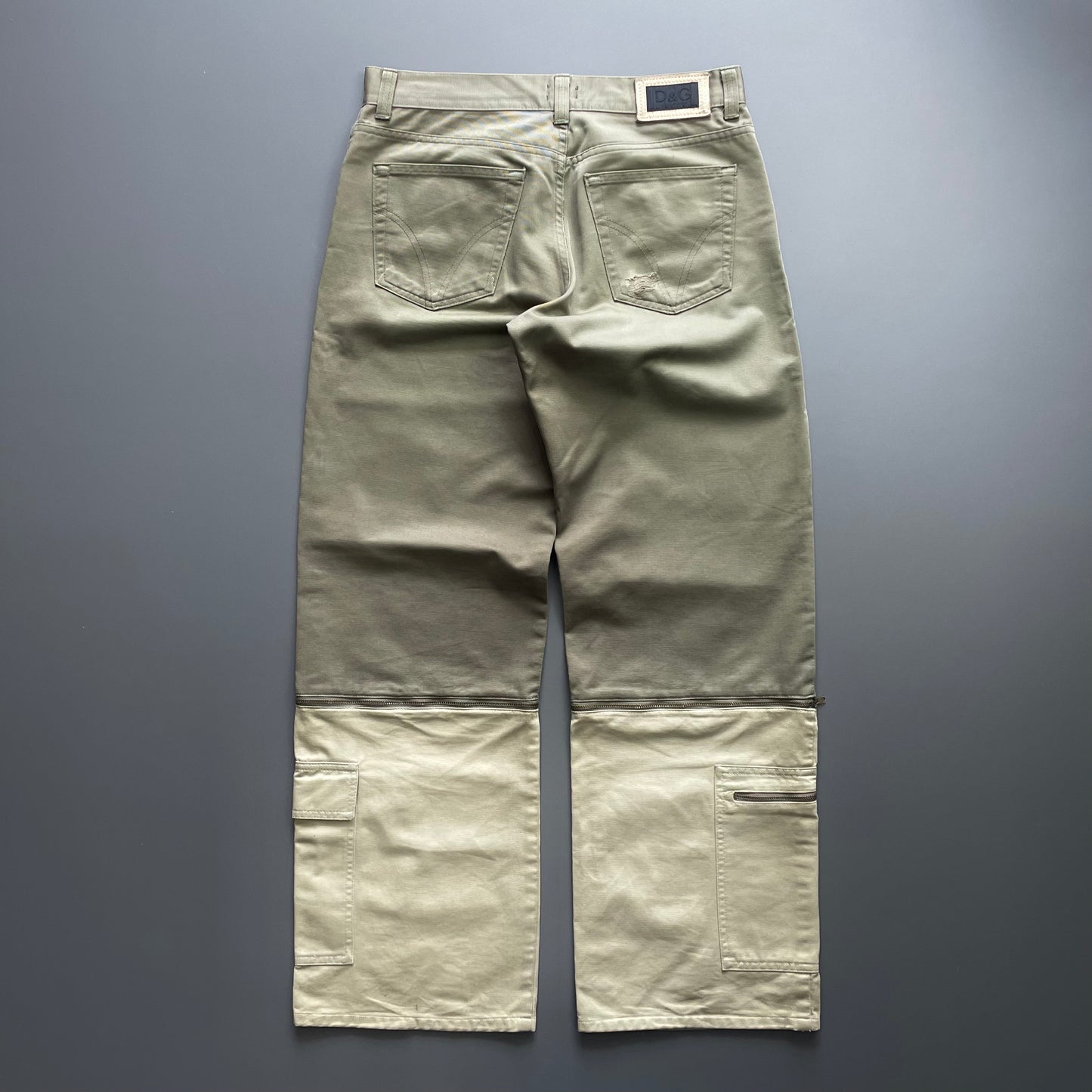 Dolce&Gabbana Khaki & Tan 00s Cargo 3/4 Zip Trousers