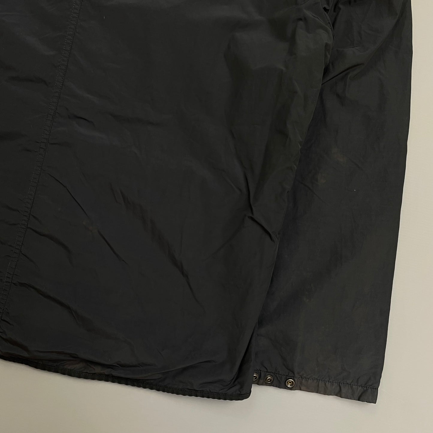 Stone Island Black AW10 Tela Resinata Coated Hooded Windbreaker Jacket