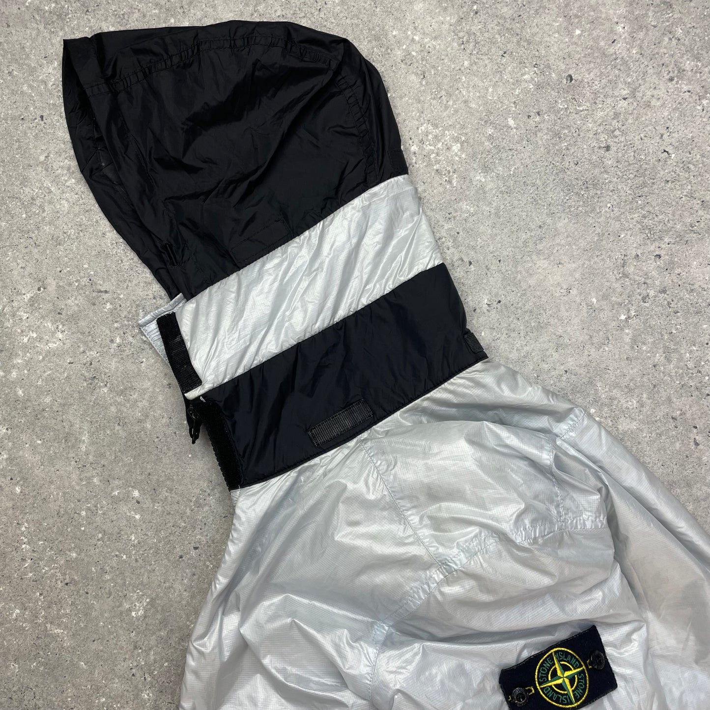 Stone Island Silver Pertex Quantum Y Primaloft Padded Hooded Jacket AW18