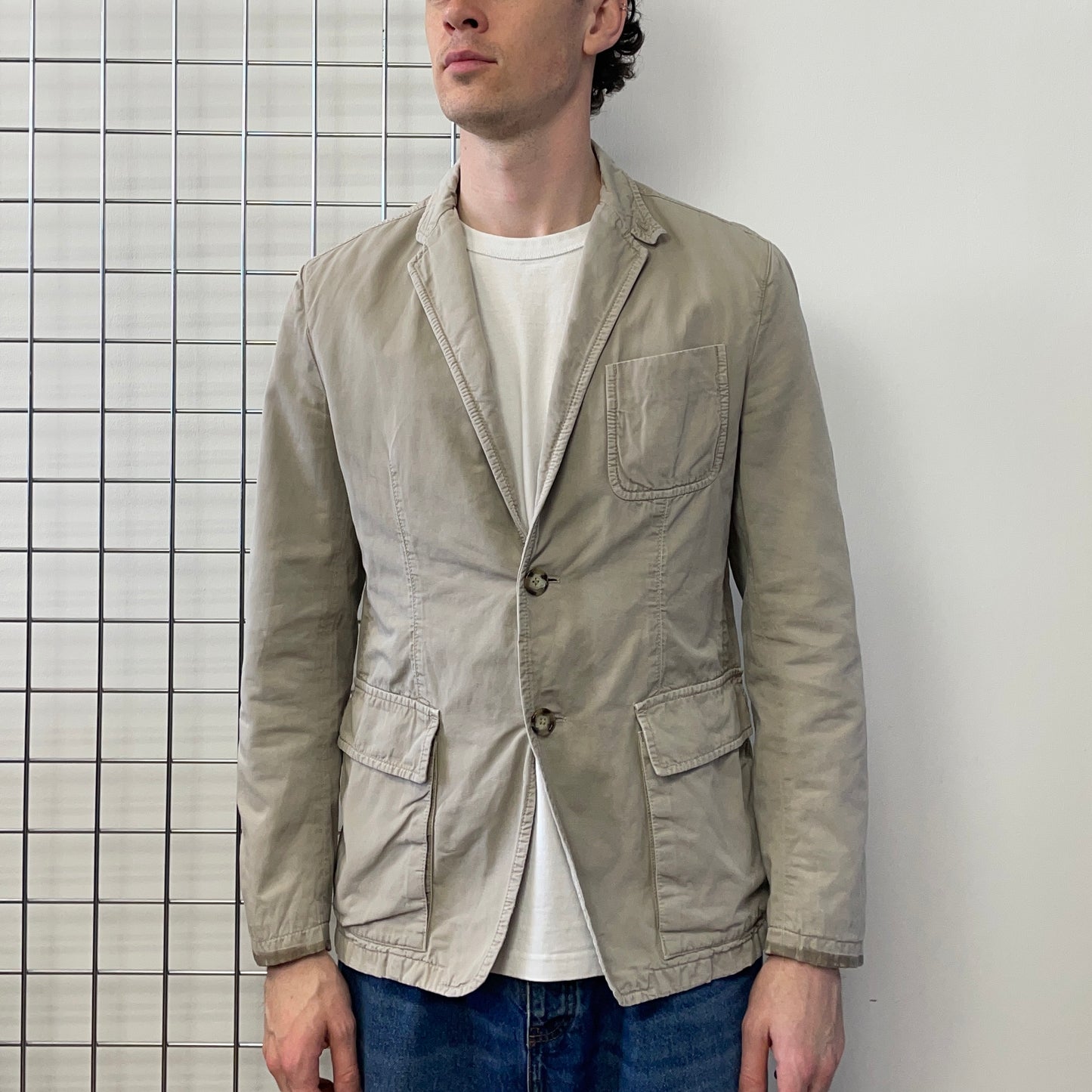 Prada Sport Grey 2006 Linen Blend Blazer