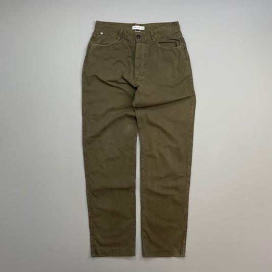 Stone Island Brown SS00 Cotton Canvas Slim Trousers