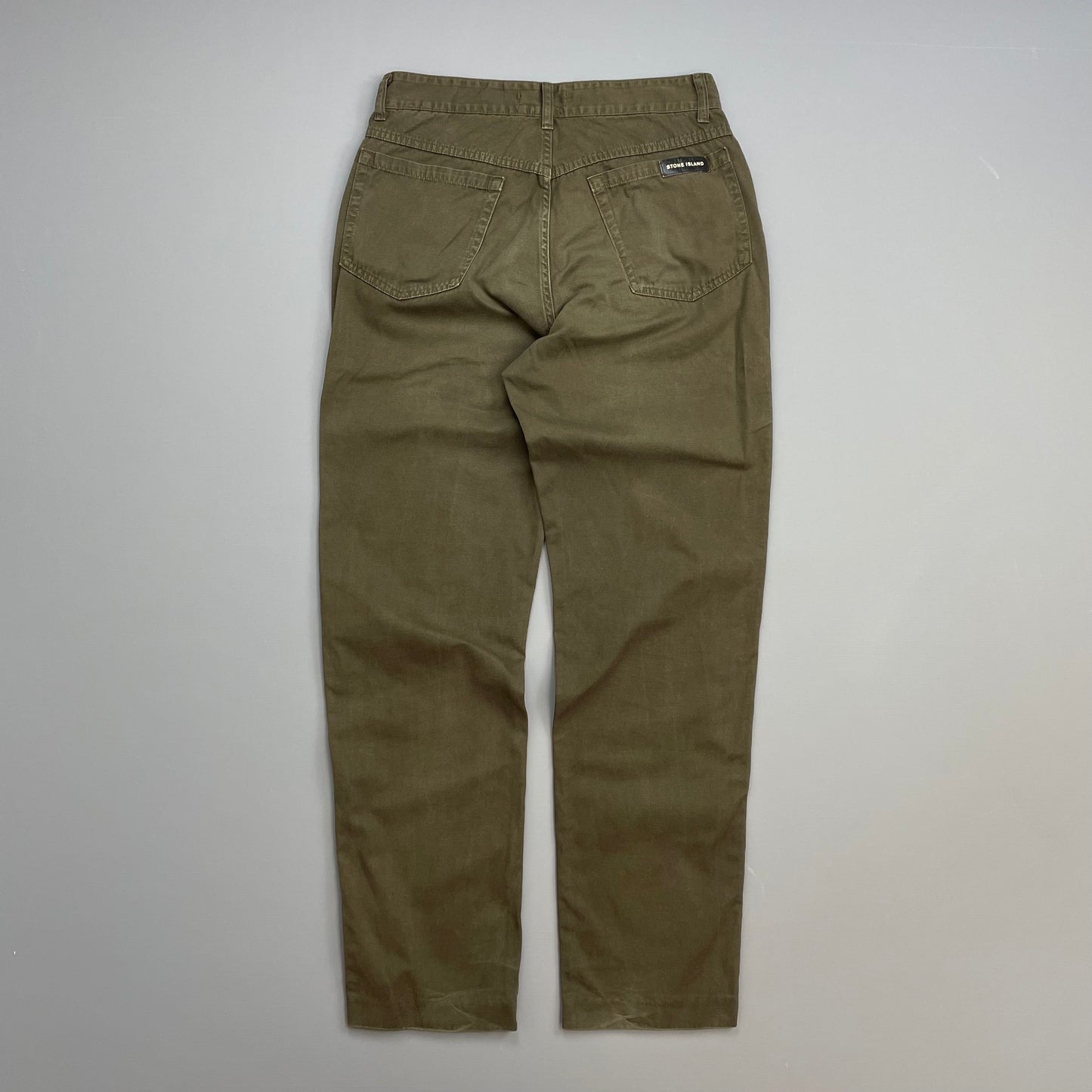 Stone Island Brown SS00 Cotton Canvas Slim Trousers