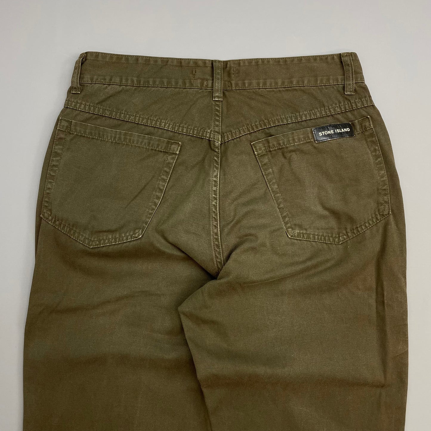 Stone Island Brown SS00 Cotton Canvas Slim Trousers