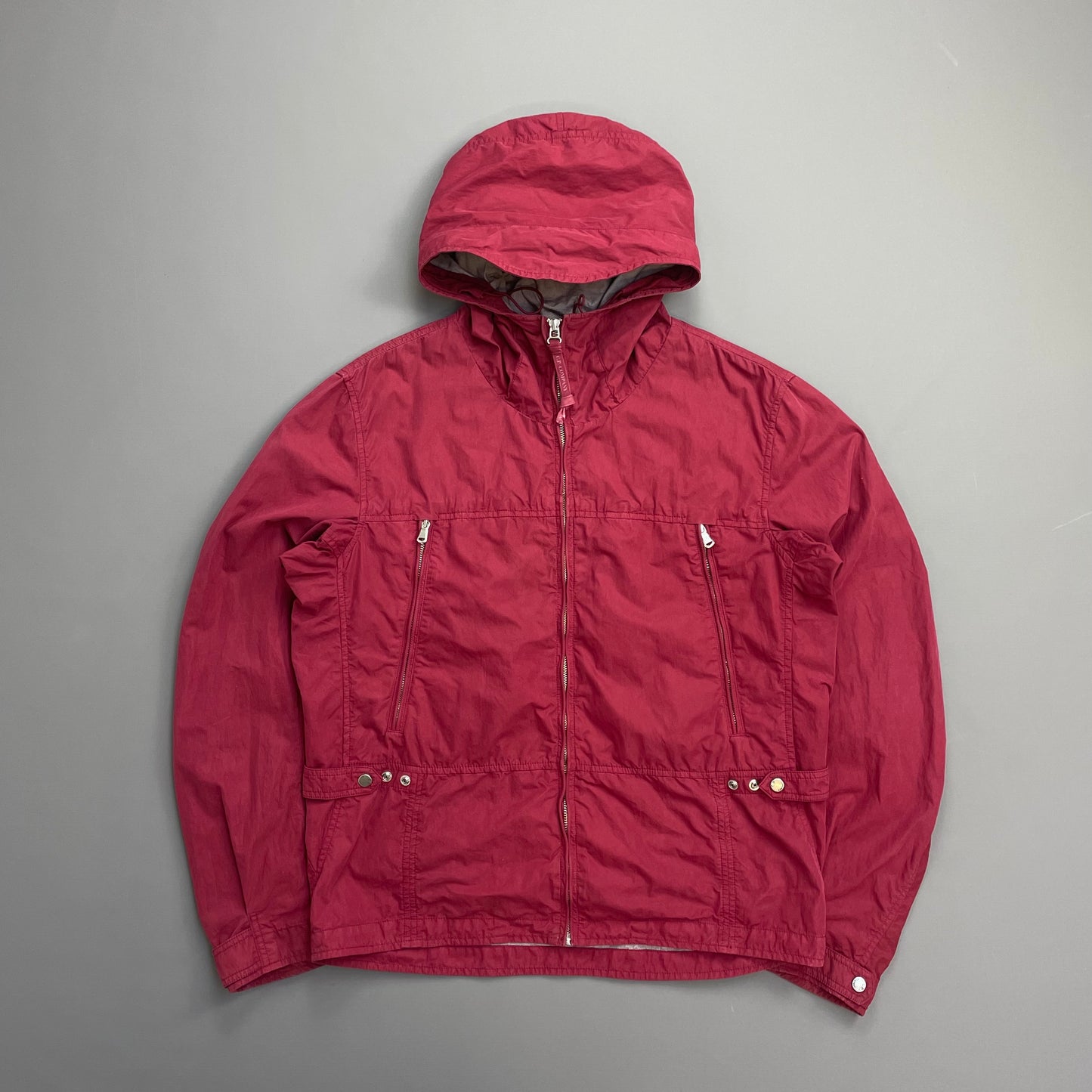 C.P. Company Red SS05 Coated Cotton Hooded Windbreaker Jacket