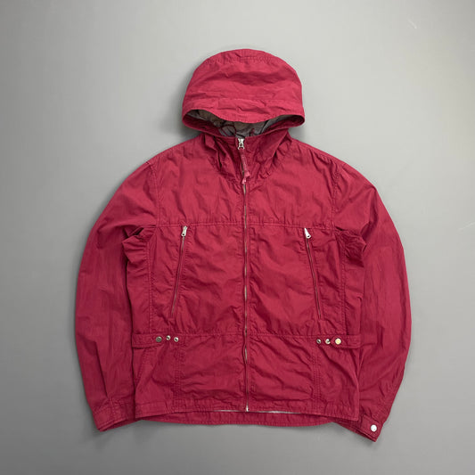 C.P. Company Red SS05 Coated Cotton Hooded Windbreaker Jacket