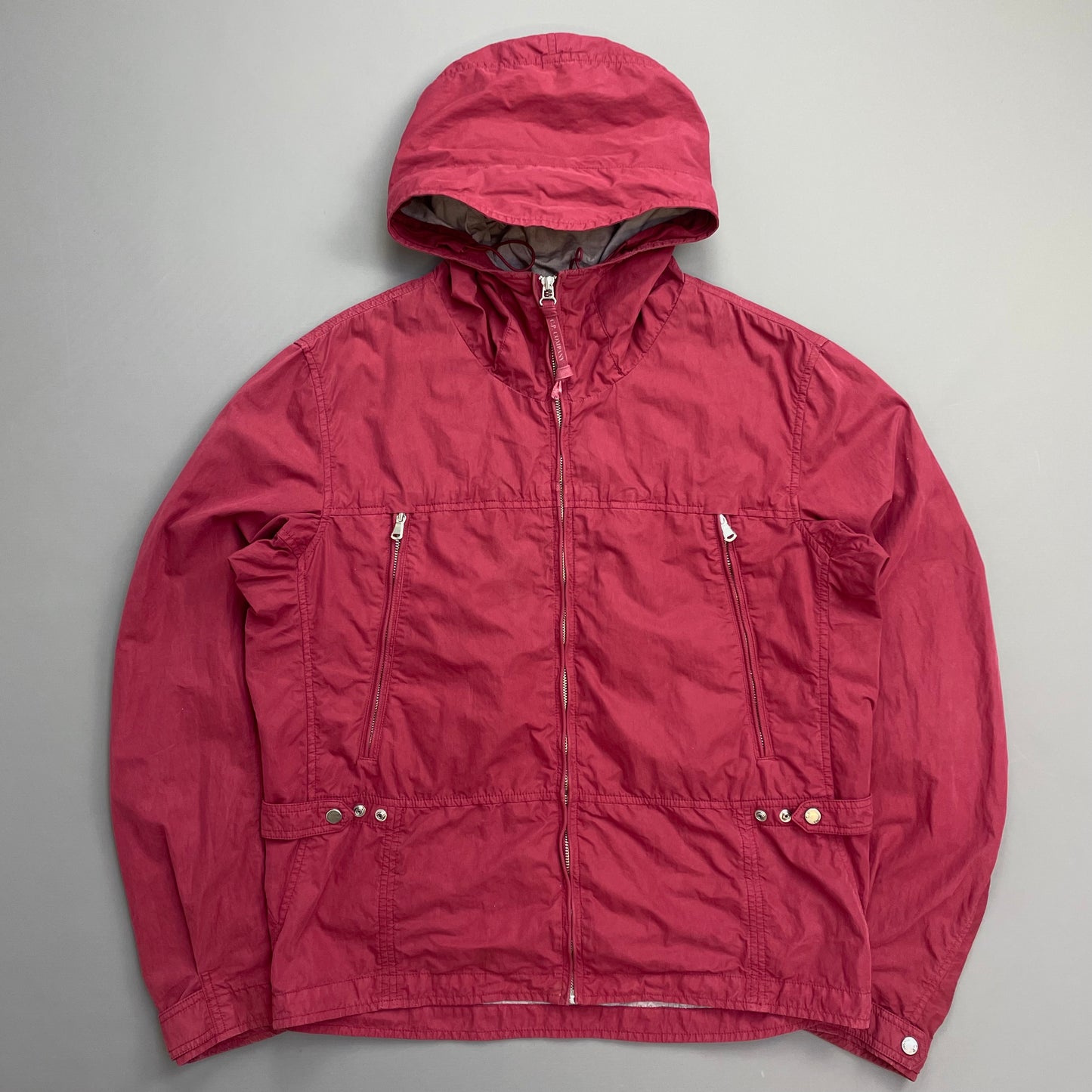 C.P. Company Red SS05 Coated Cotton Hooded Windbreaker Jacket