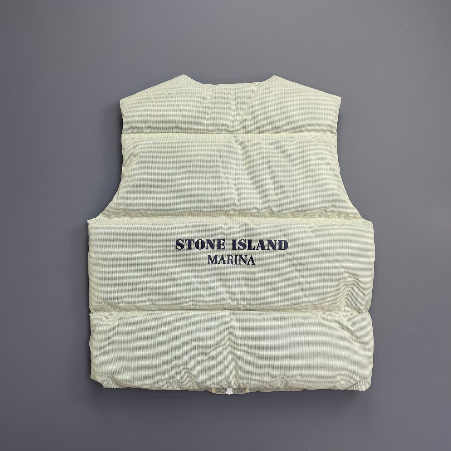 Stone Island Mint Green & White AW24 Ripstop Cover Down S.I. Marina Gilet