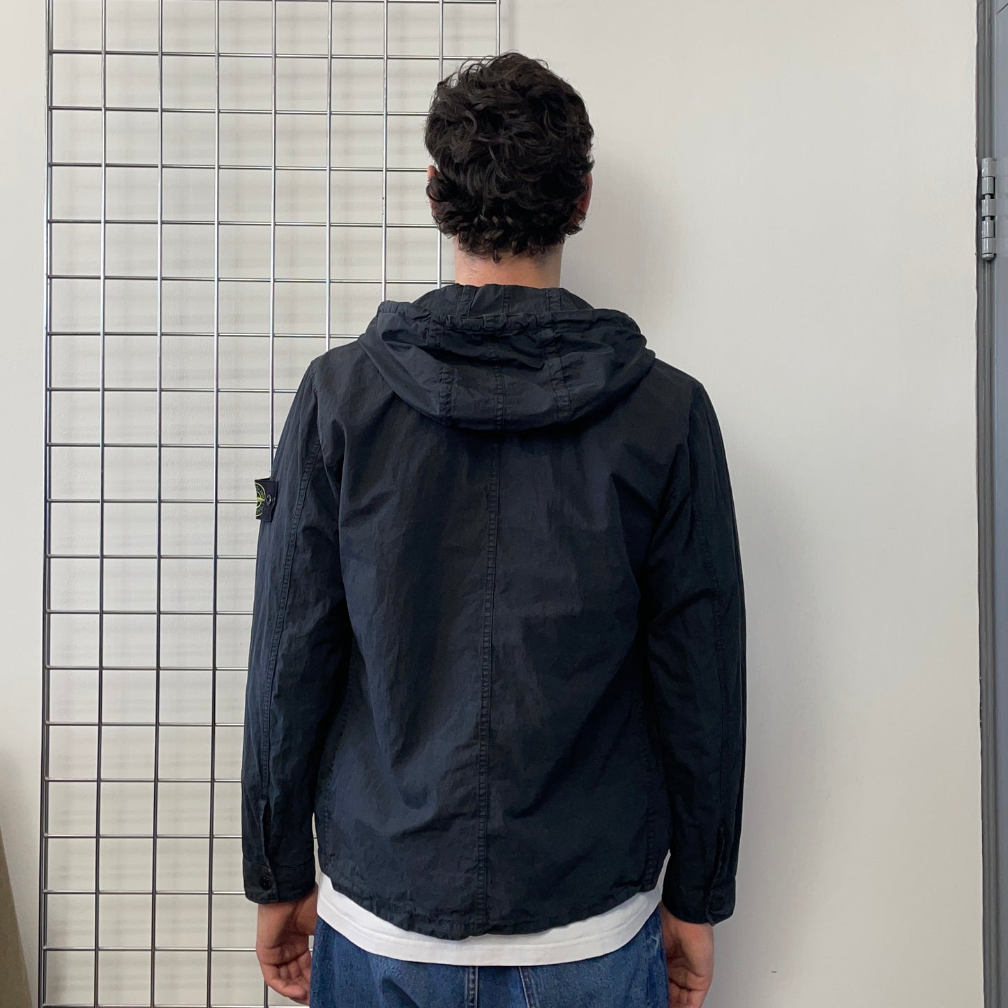 Stone Island Black SS20 Hooded Overshirt Jacket