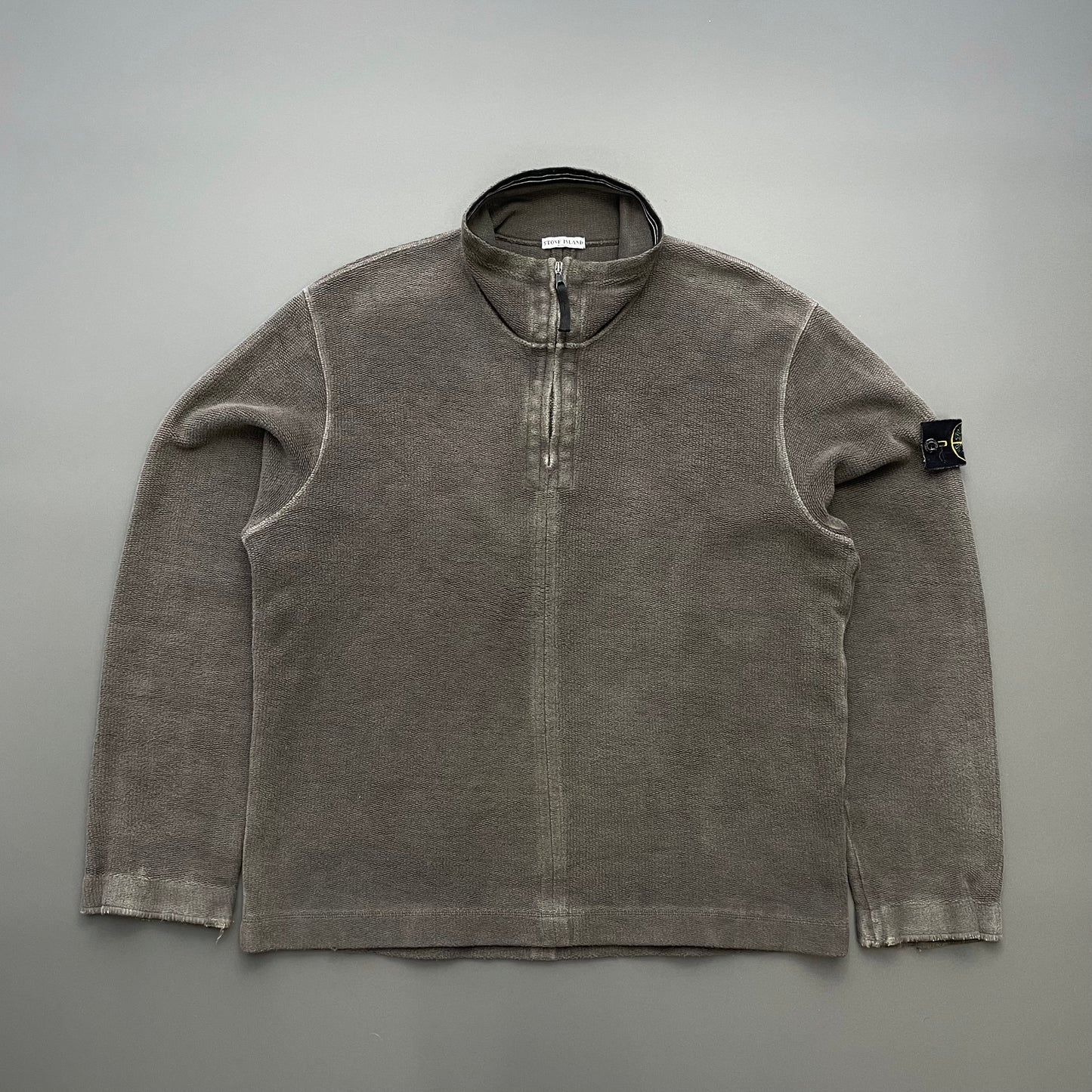 Stone Island Brown AW03 Half Zip Fleece Jumper