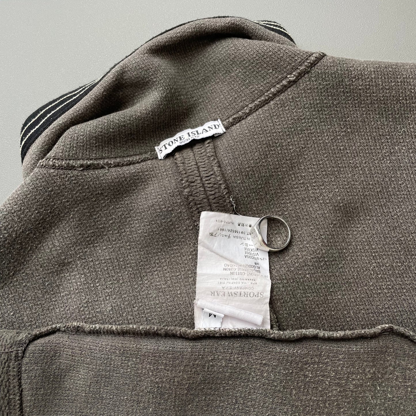 Stone Island Brown AW03 Half Zip Fleece Jumper