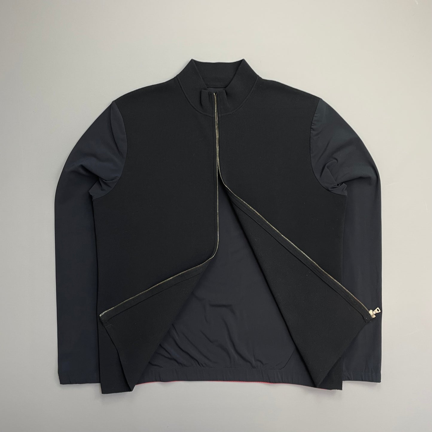 Prada Sport Navy SS00 Lightweight Zip-Through Nylon Panelled Jacket