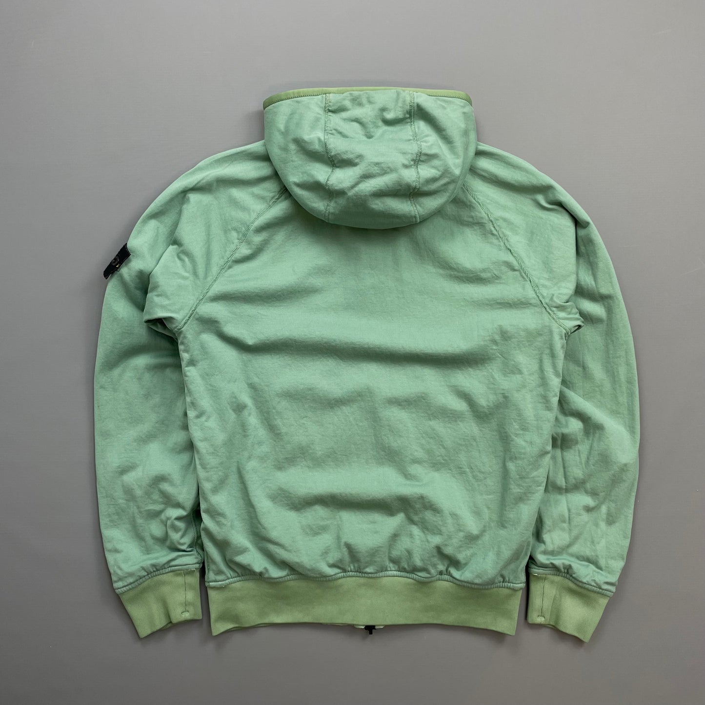Stone Island Mint Green AW22 Comfort Tech Composite Reversible Polartec Hooded Jacket