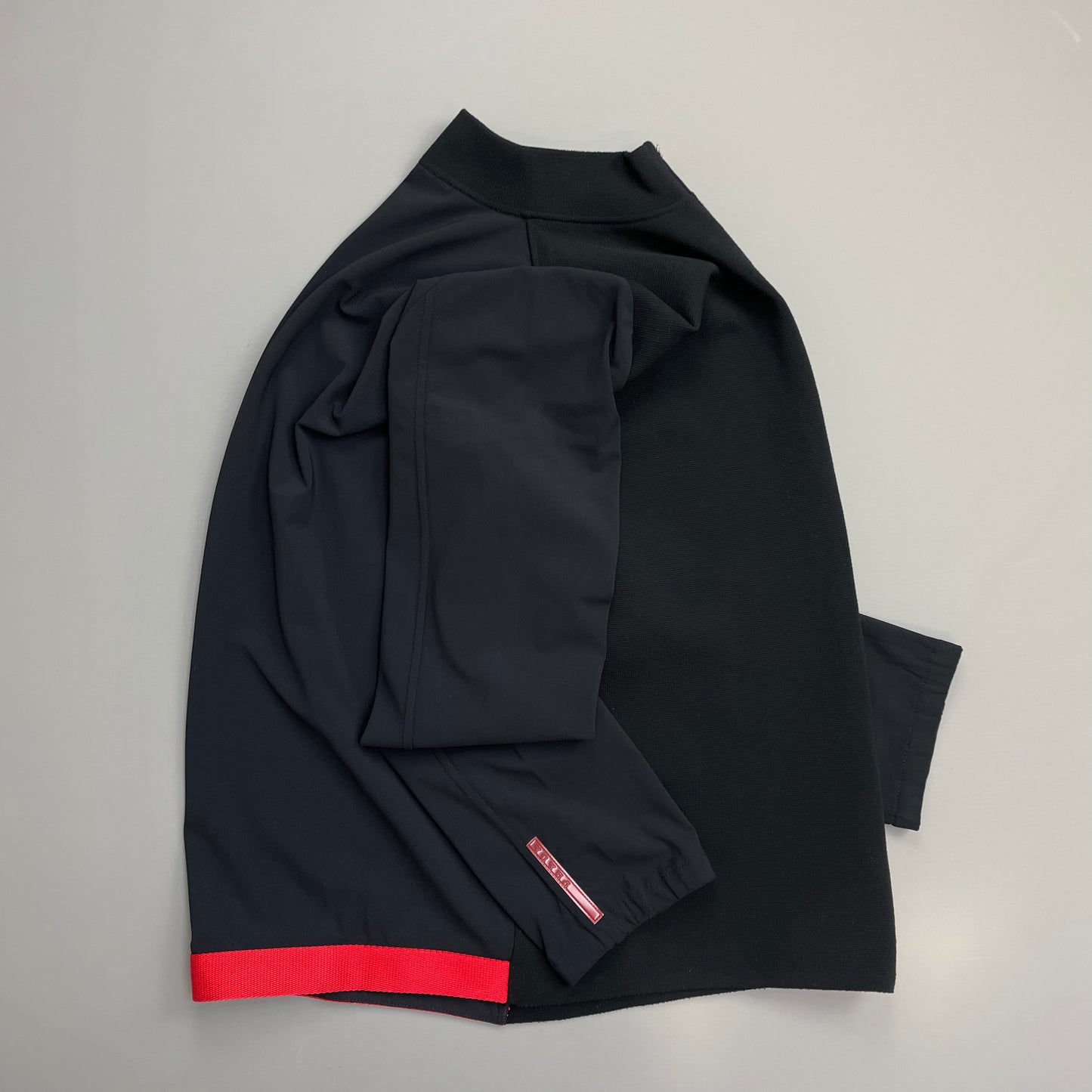 Prada Sport Navy SS00 Lightweight Zip-Through Nylon Panelled Jacket