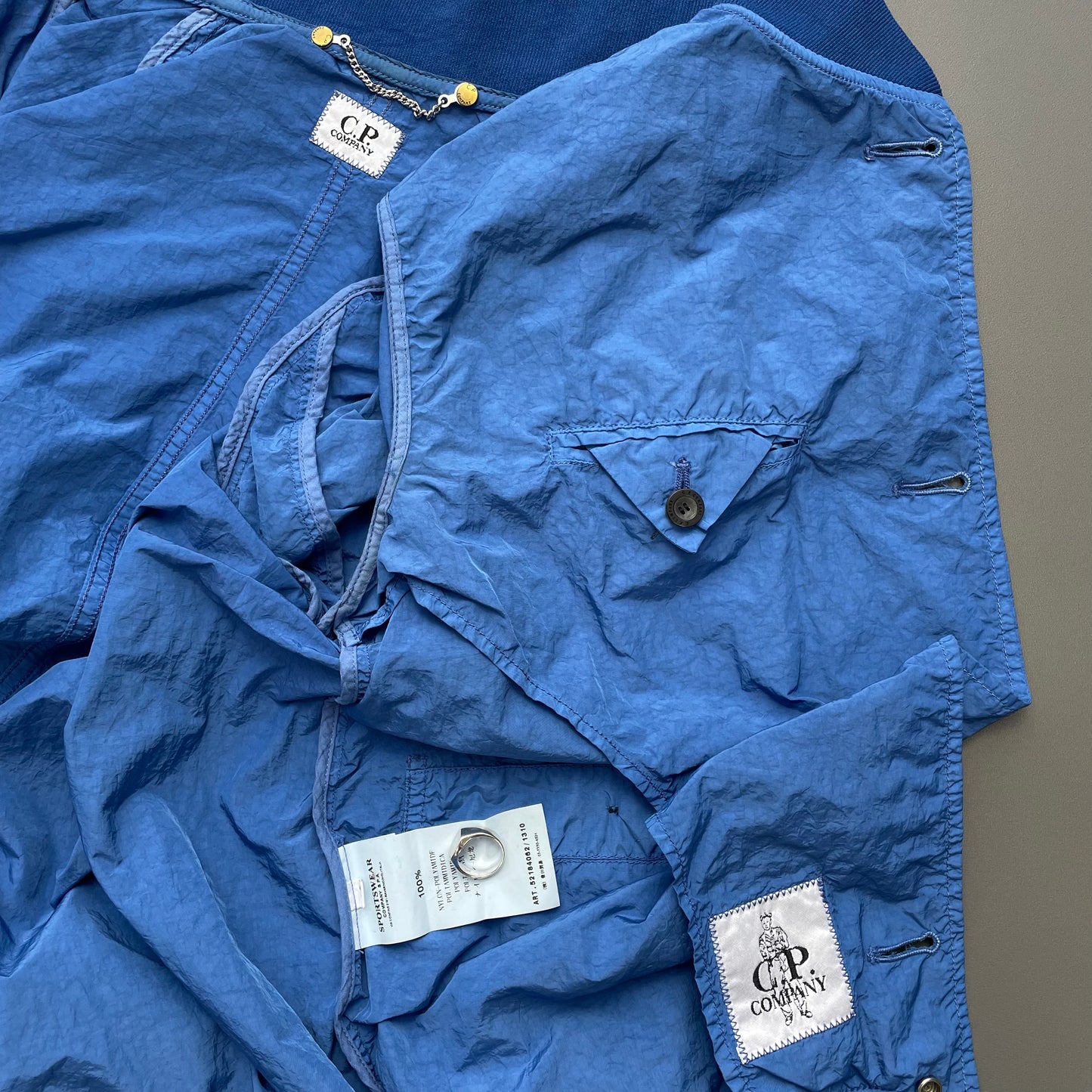 C.P. Company Blue SS10 Lightweight Nylon Bomber Jacket