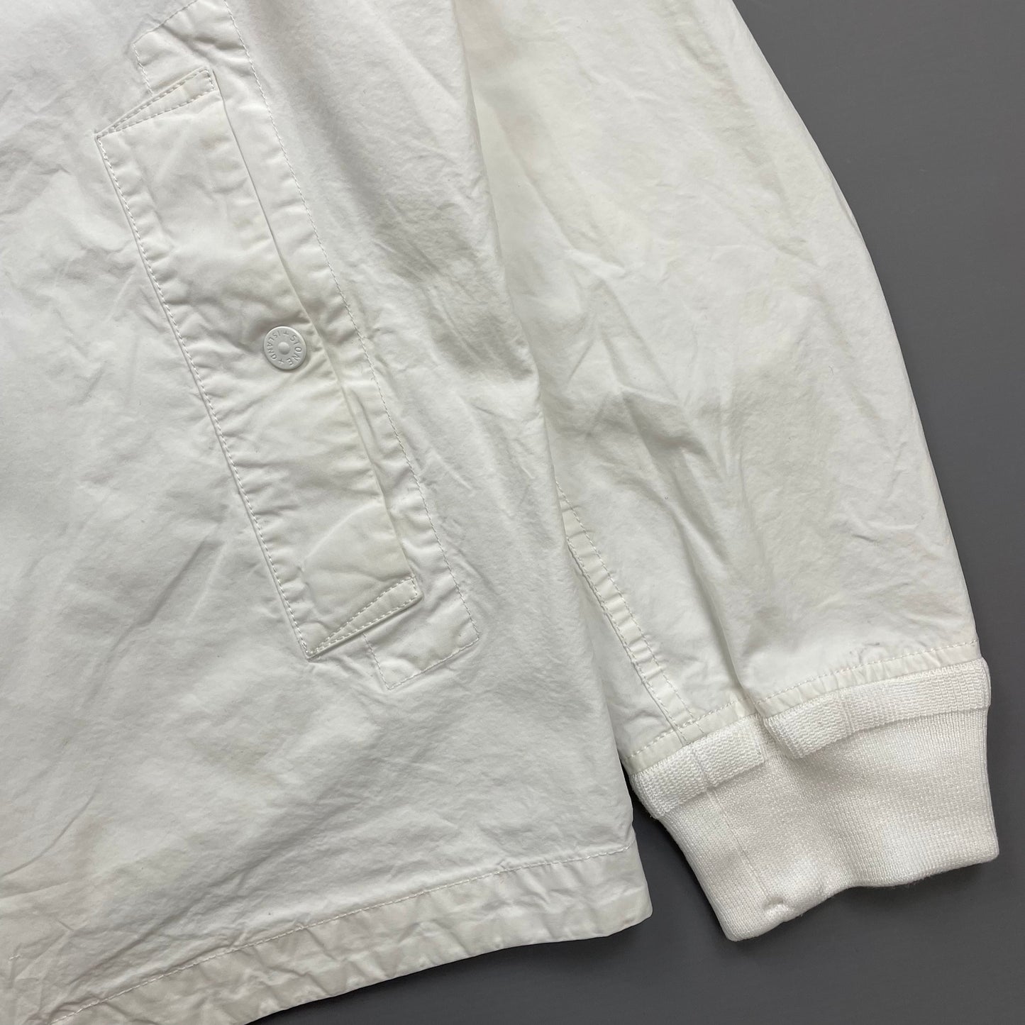 Stone Island White SS13 Weather Proof Cotton Ghost Piece Concealed Hood Jacket