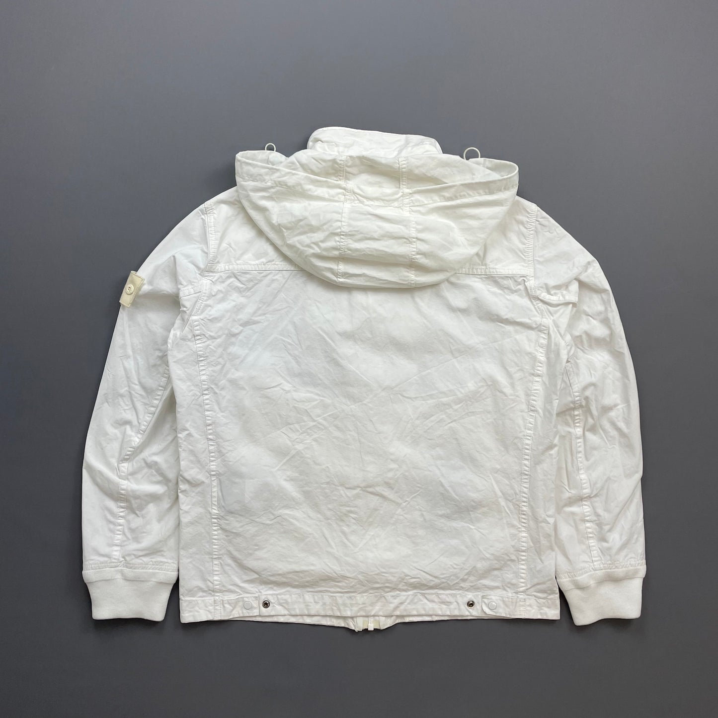 Stone Island White SS13 Weather Proof Cotton Ghost Piece Concealed Hood Jacket
