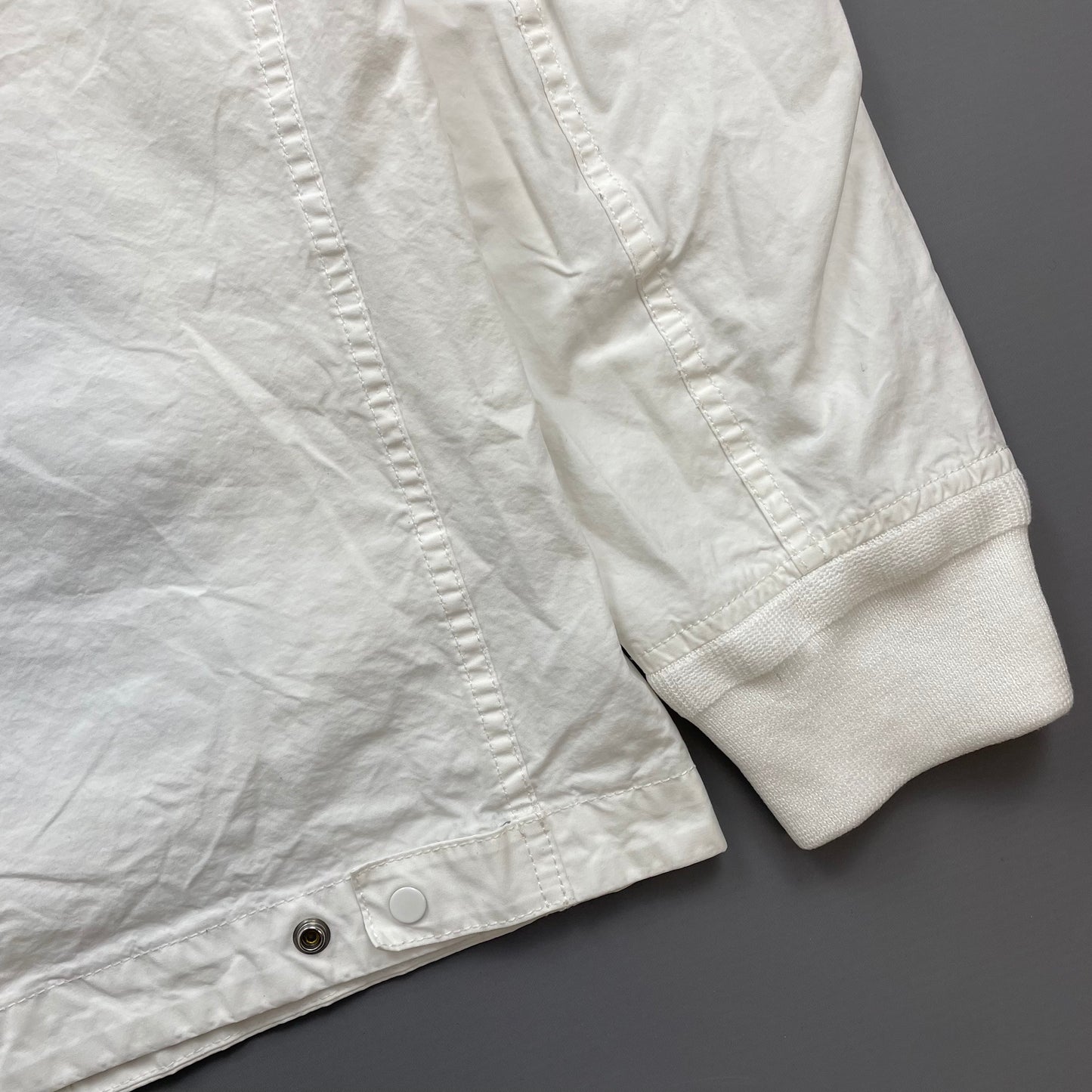 Stone Island White SS13 Weather Proof Cotton Ghost Piece Concealed Hood Jacket