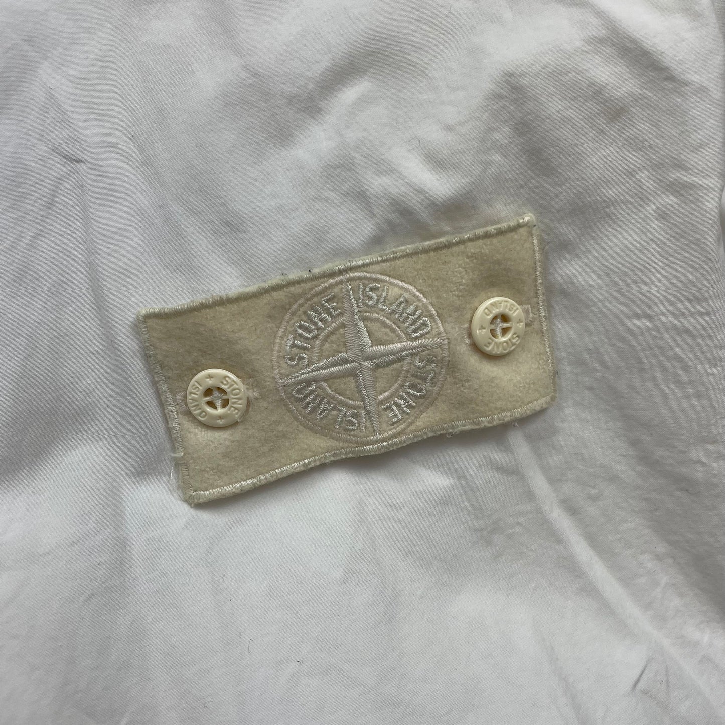 Stone Island White SS13 Weather Proof Cotton Ghost Piece Concealed Hood Jacket