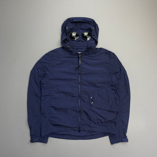 C.P. Company Blue Chrome Detachable Hood Goggle Jacket