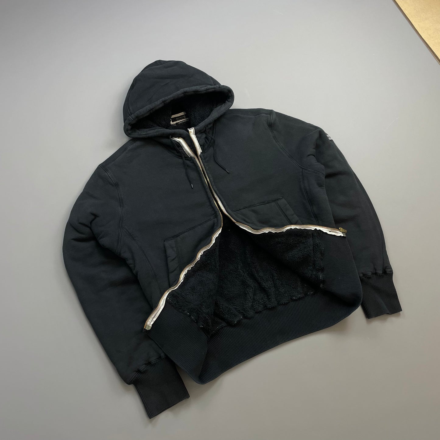 Stone Island Denims Black AW07 Fleece Lined Hooded Jacket