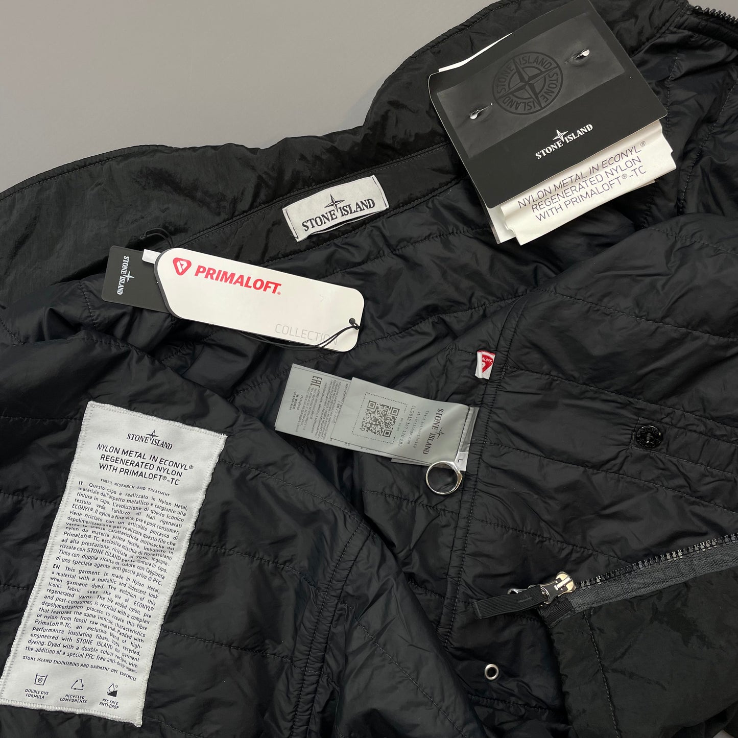 Stone Island Black AW22 Nylon Metal Econyl Primaloft TC Overshirt Jacket - BNWT