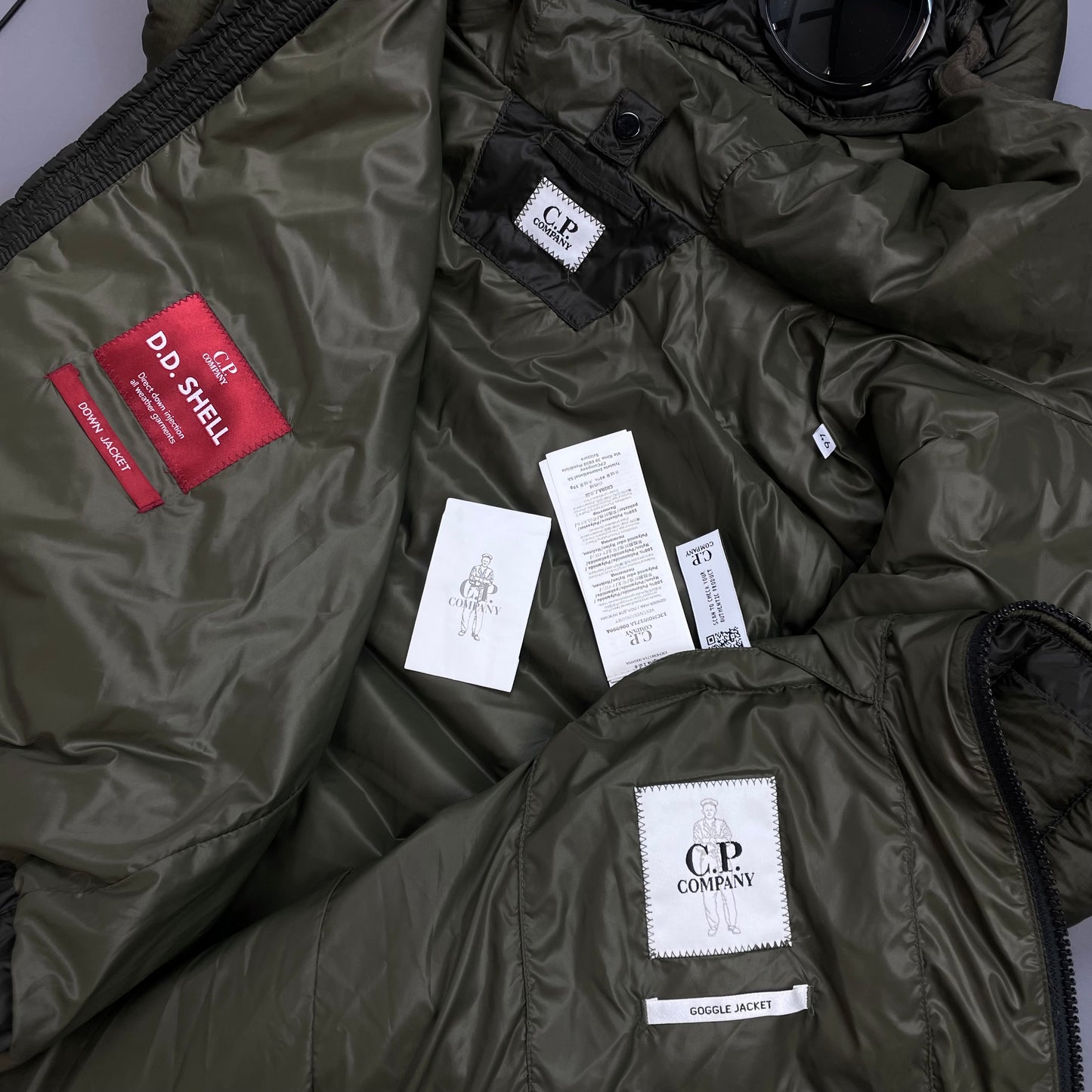 C.P. Company Khaki Green DD Shell Goggle Gilet Vest