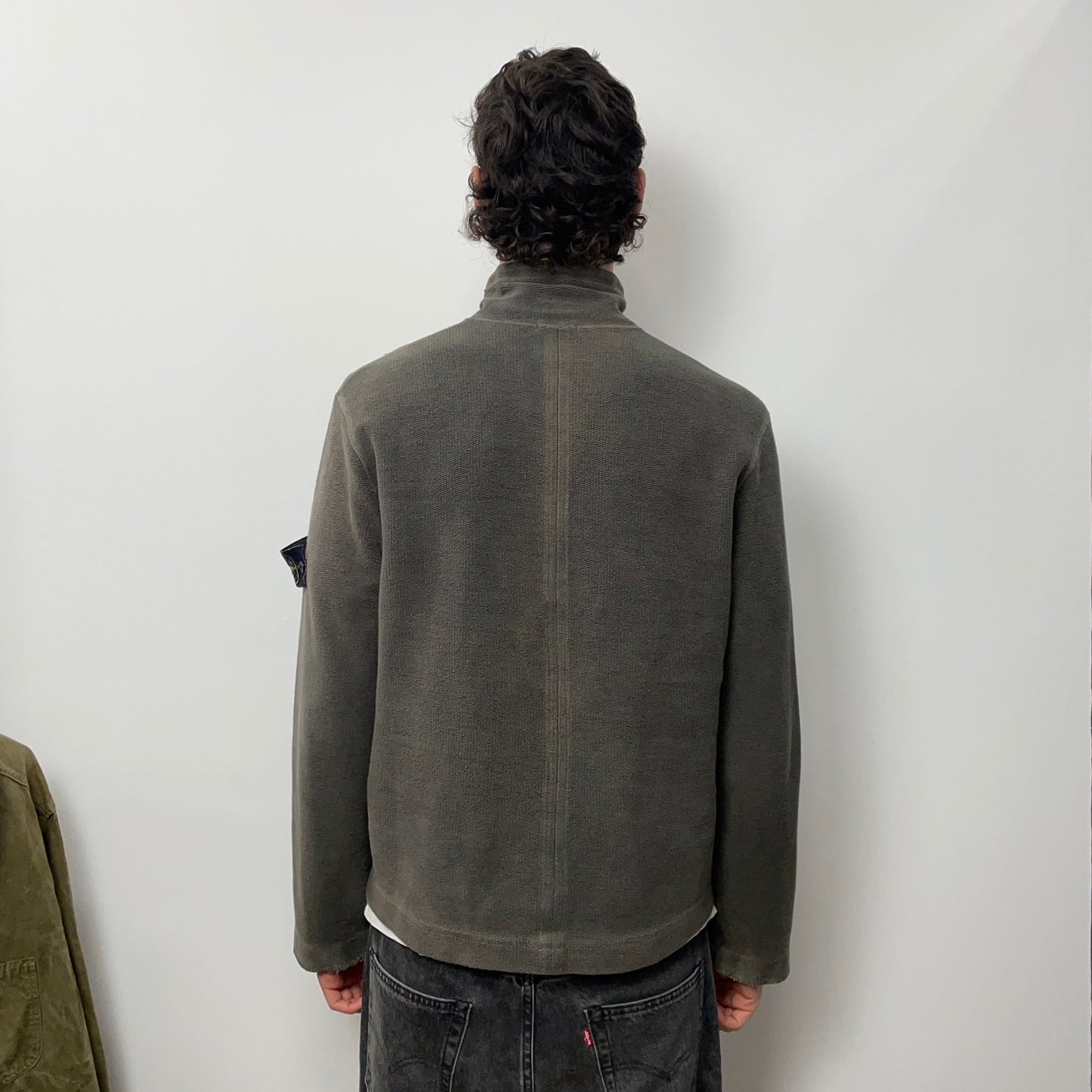 Stone Island Brown AW03 Half Zip Fleece Jumper