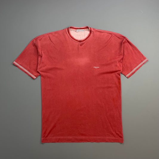 Stone Island Marina Red 80s Cotton Spellout Tee