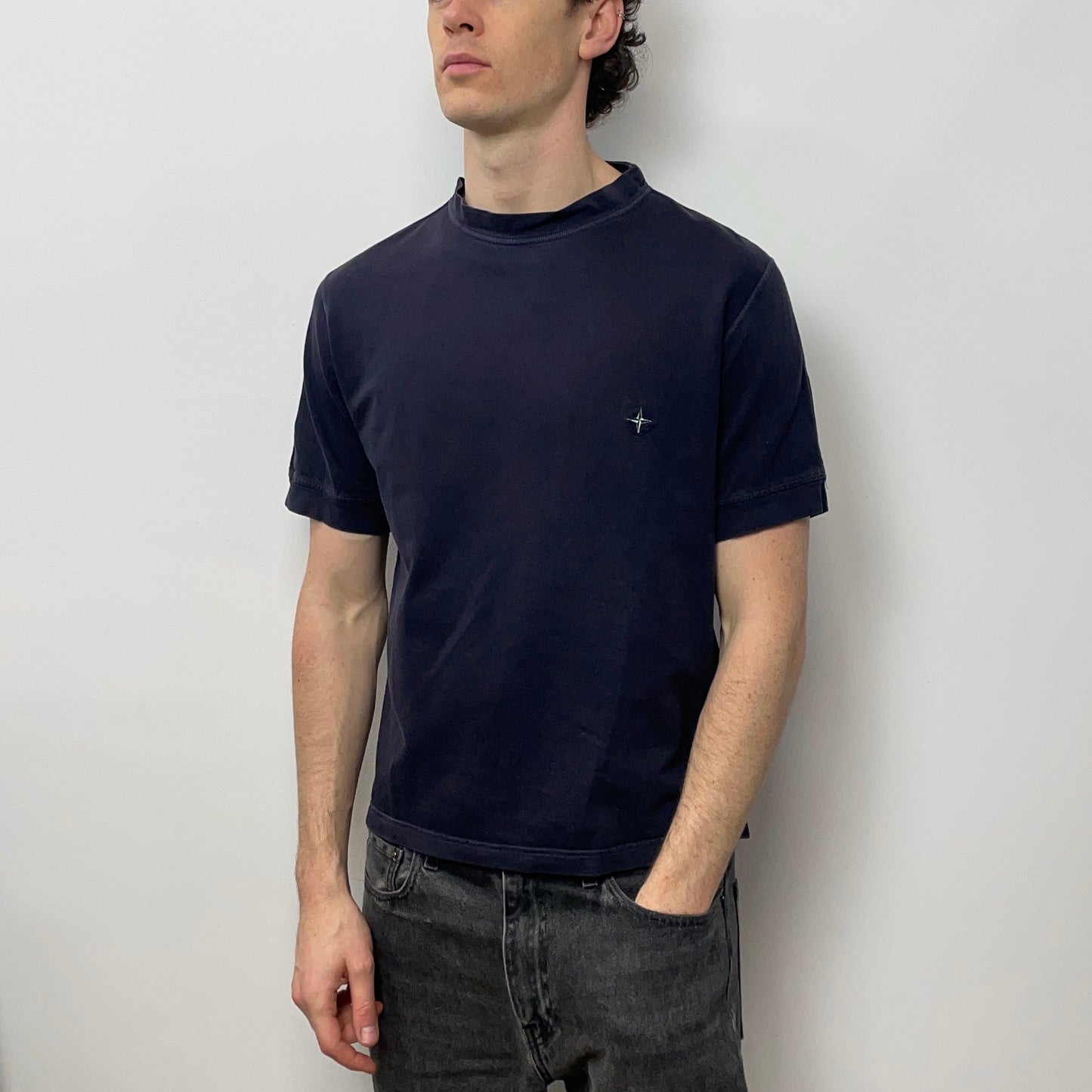 Stone Island Navy SS00 Shoulder Panel Emblem Tee