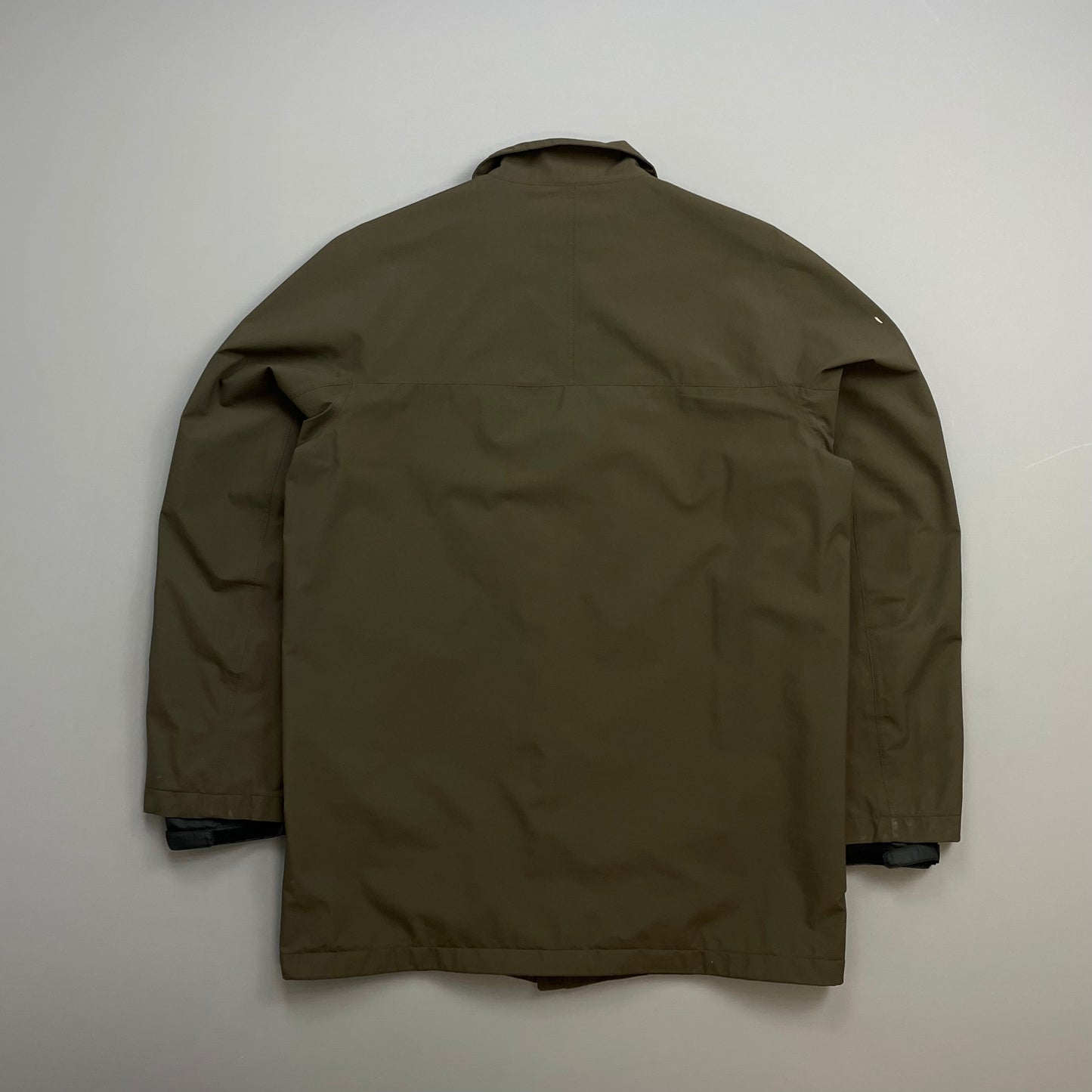 Prada Sport Khaki Brown 00s Goretex Waterproof Lined Trench Coat