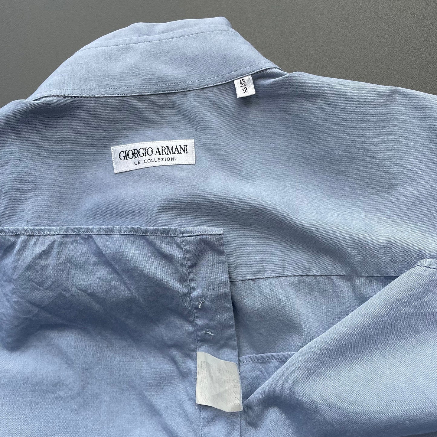 Armani Le Collezioni Blue 90s Dress Shirt