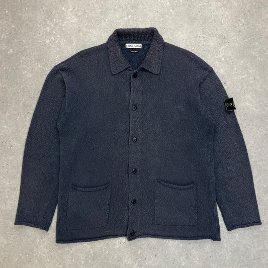 Stone Island Grey Chenille Knit Cardigan SS96