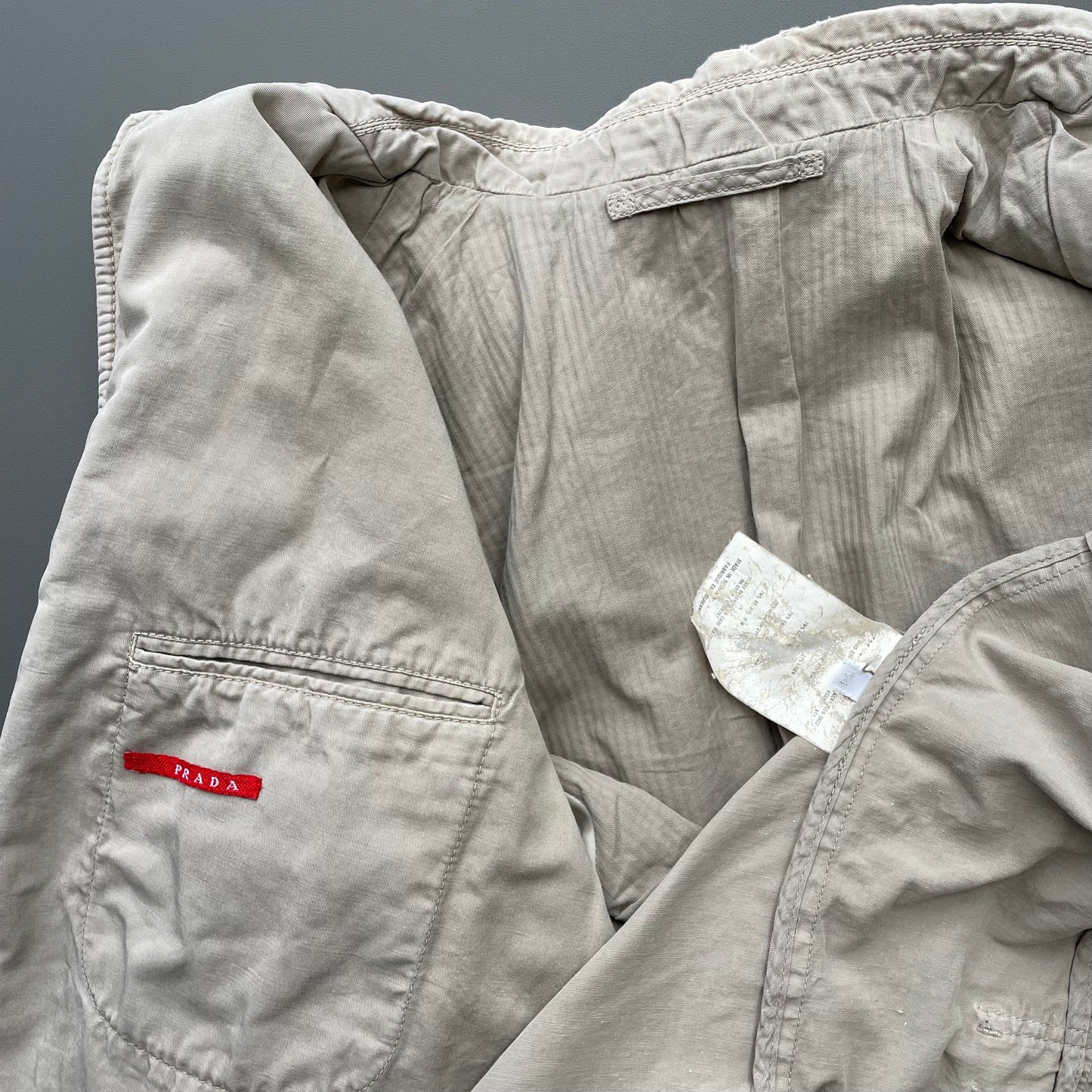 Prada Sport Grey 2006 Linen Blend Blazer
