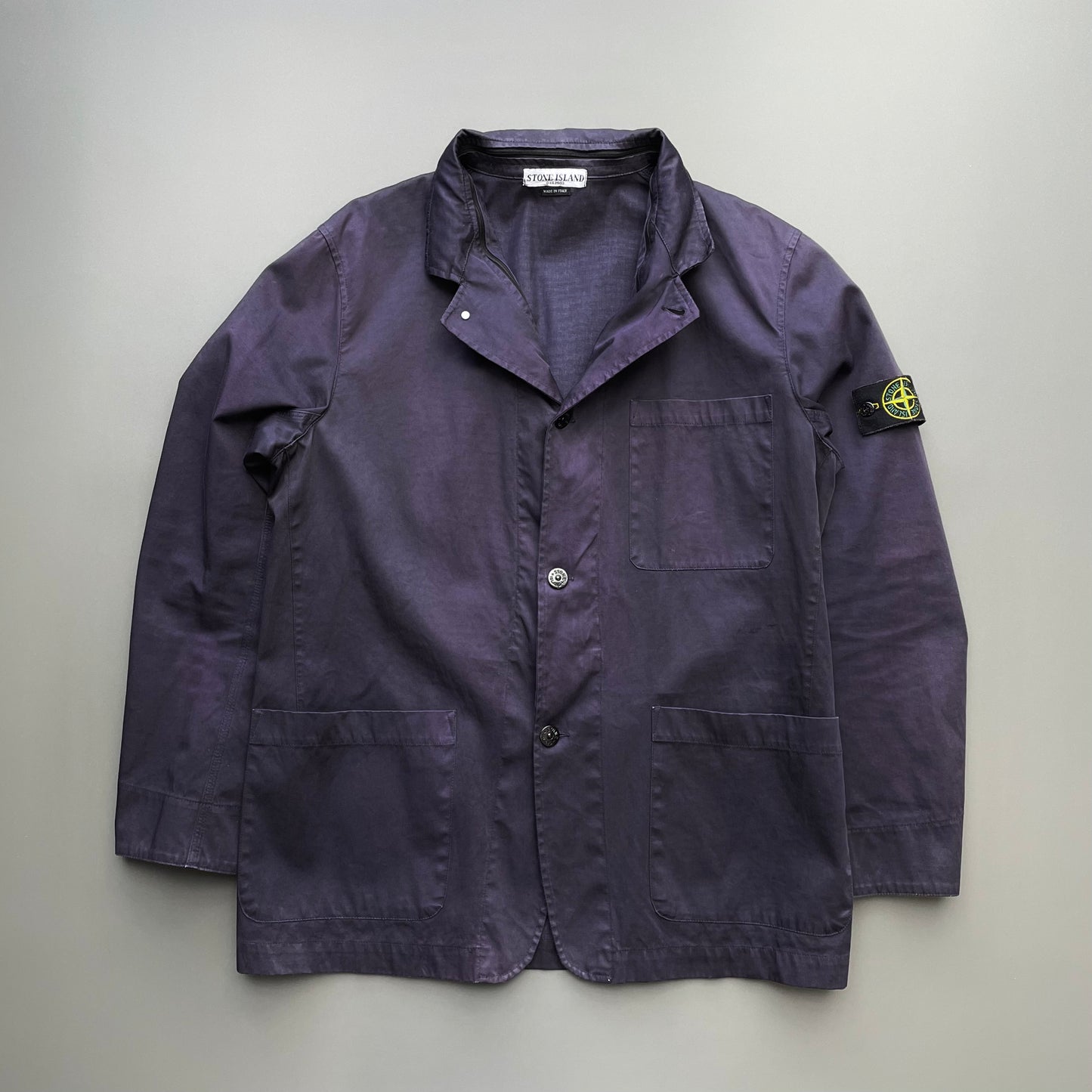 Stone Island Navy SS05 Concealed Hood Chore Jacket
