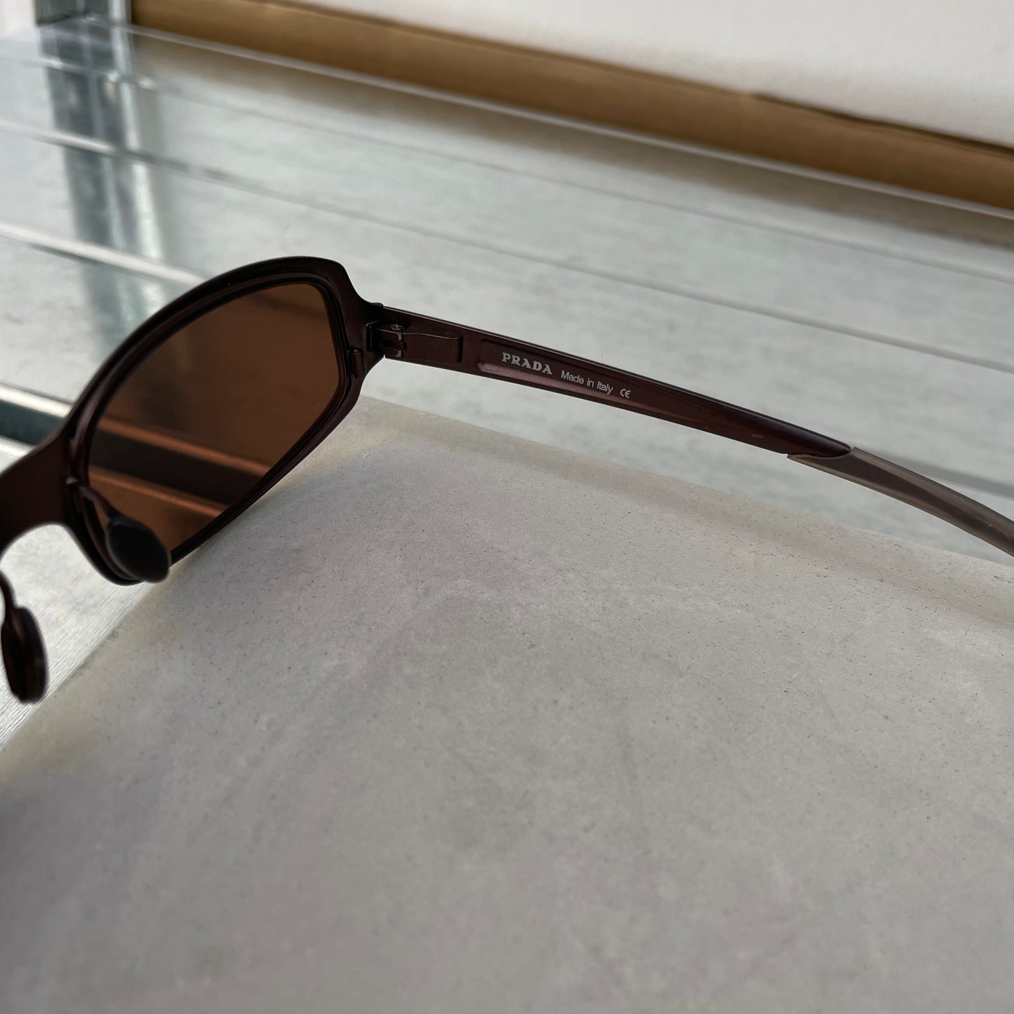 Prada Brown 00s Women's Micro Sunglasses