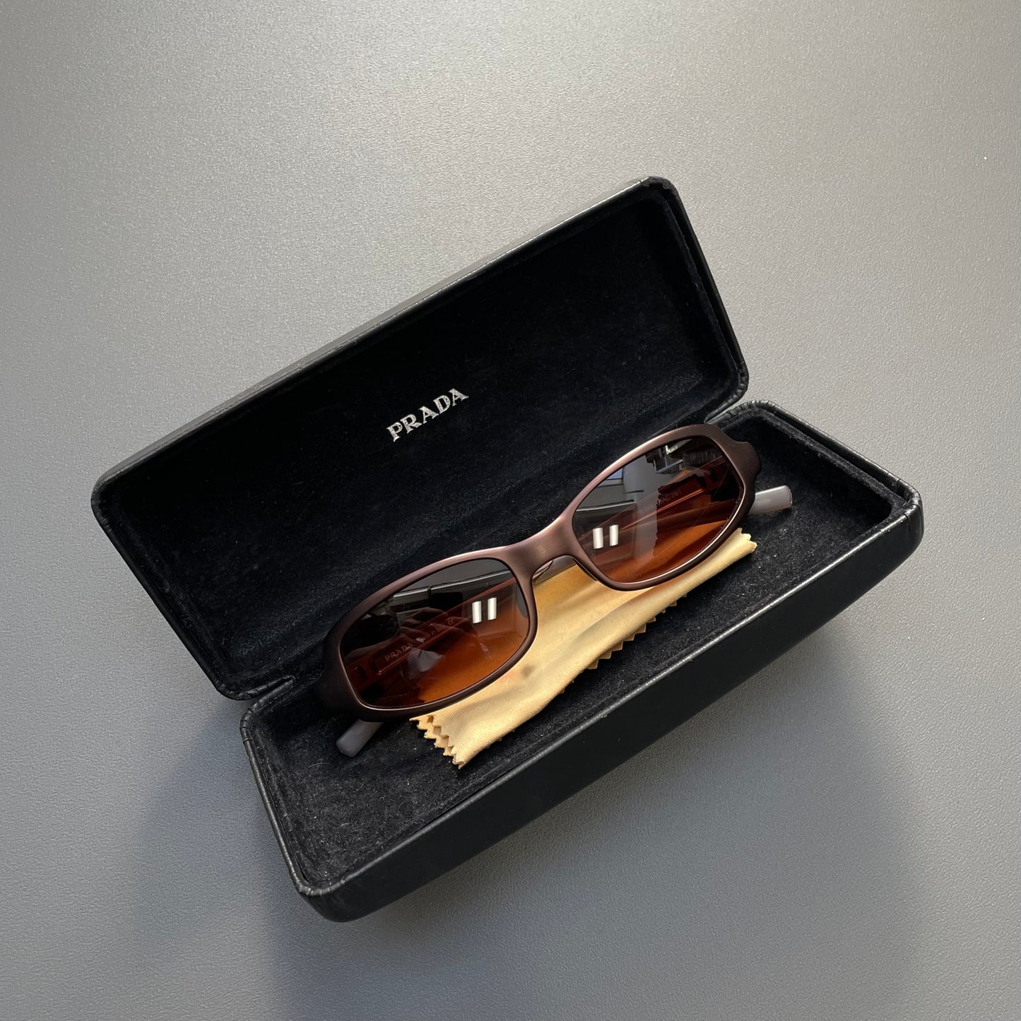 Prada Brown 00s Women's Micro Sunglasses