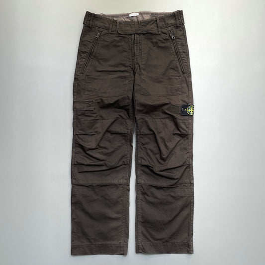 Stone Island Brown AW06 Technical Cargo Trousers
