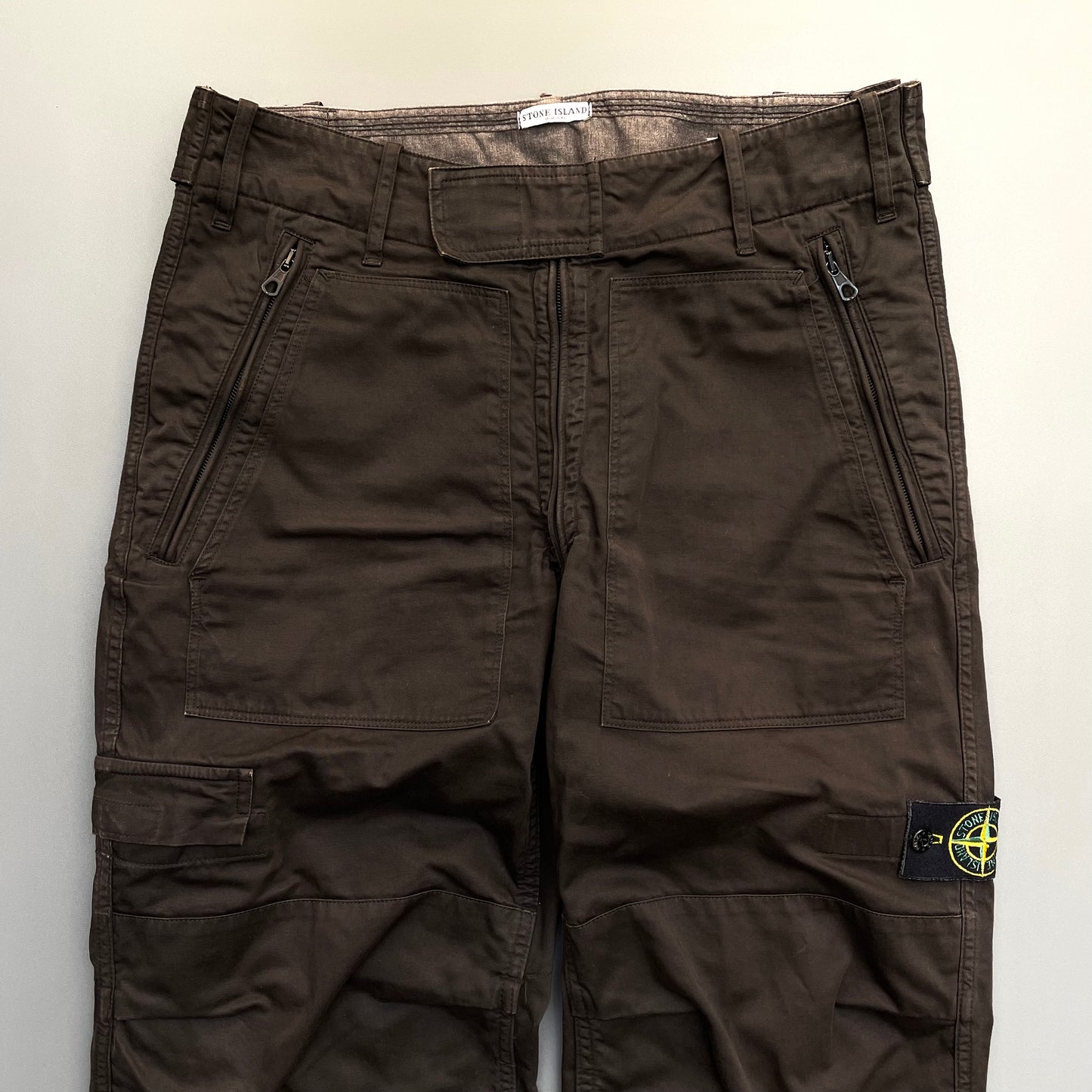 Stone Island Brown AW06 Technical Cargo Trousers