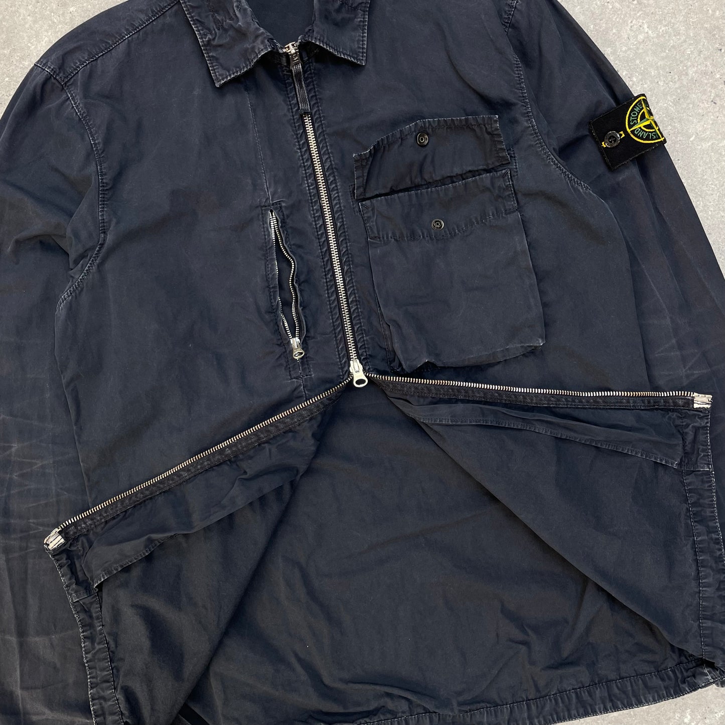 Stone Island Navy Overshirt Jacket