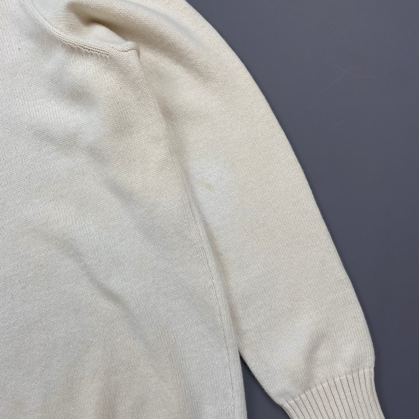 Stone Island Cream AW18 Midweight Wool Knit Crewneck Jumper